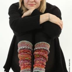 Lot De 3 Paires De Jambières Tricotées - Style Crochet Années 90 Pour Bottes D'Hiver - Femme (Noir, Gris, Blanc)