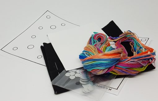 kit broderie indienne miroirs paillettes