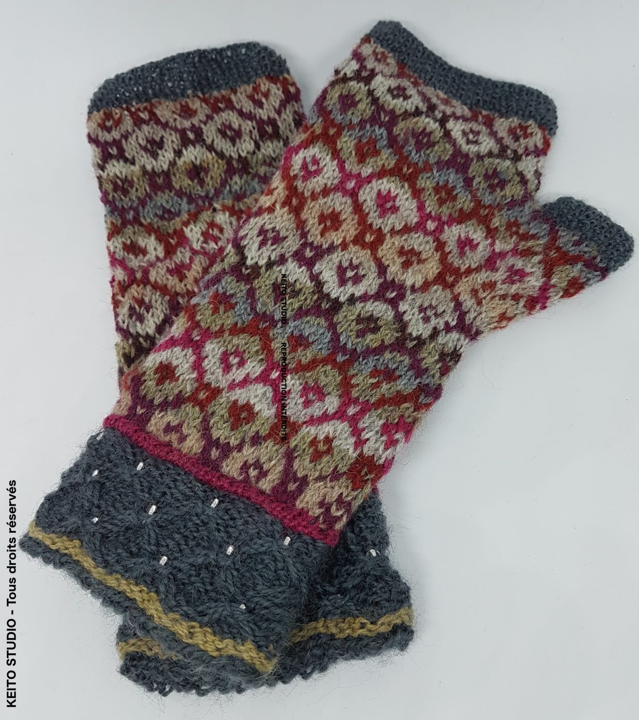 Rehomy Mitaines d'hiver tricotées en laine moufles convertibles avec rabat pour homme et femme isolation thermique