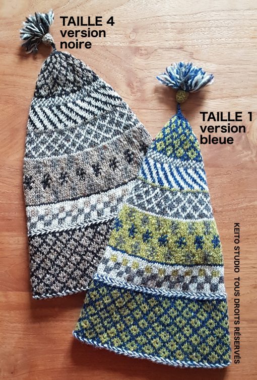 BONNETS DOUBL2S TRICOT DIFF2RENTES COULEURS