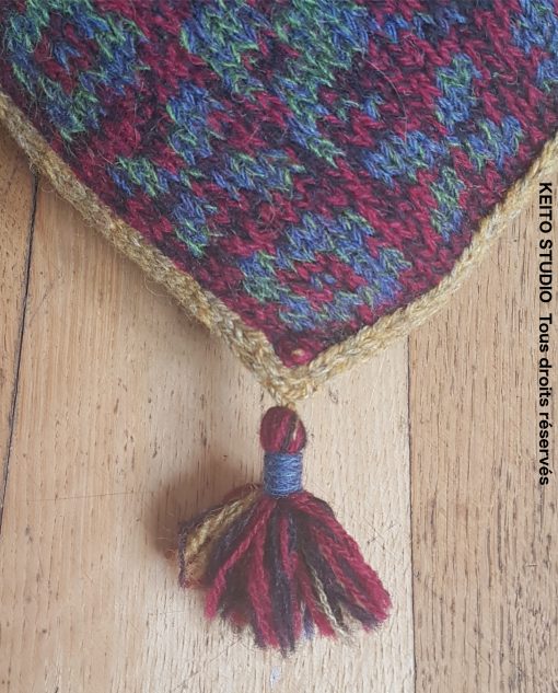 détail coussin tricot jacquard
