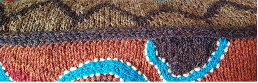 détail bordure coussin style aborigène