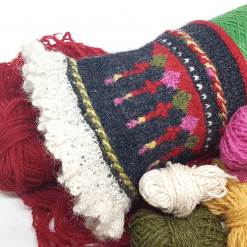 chauffe poignets colorés avec dentelle